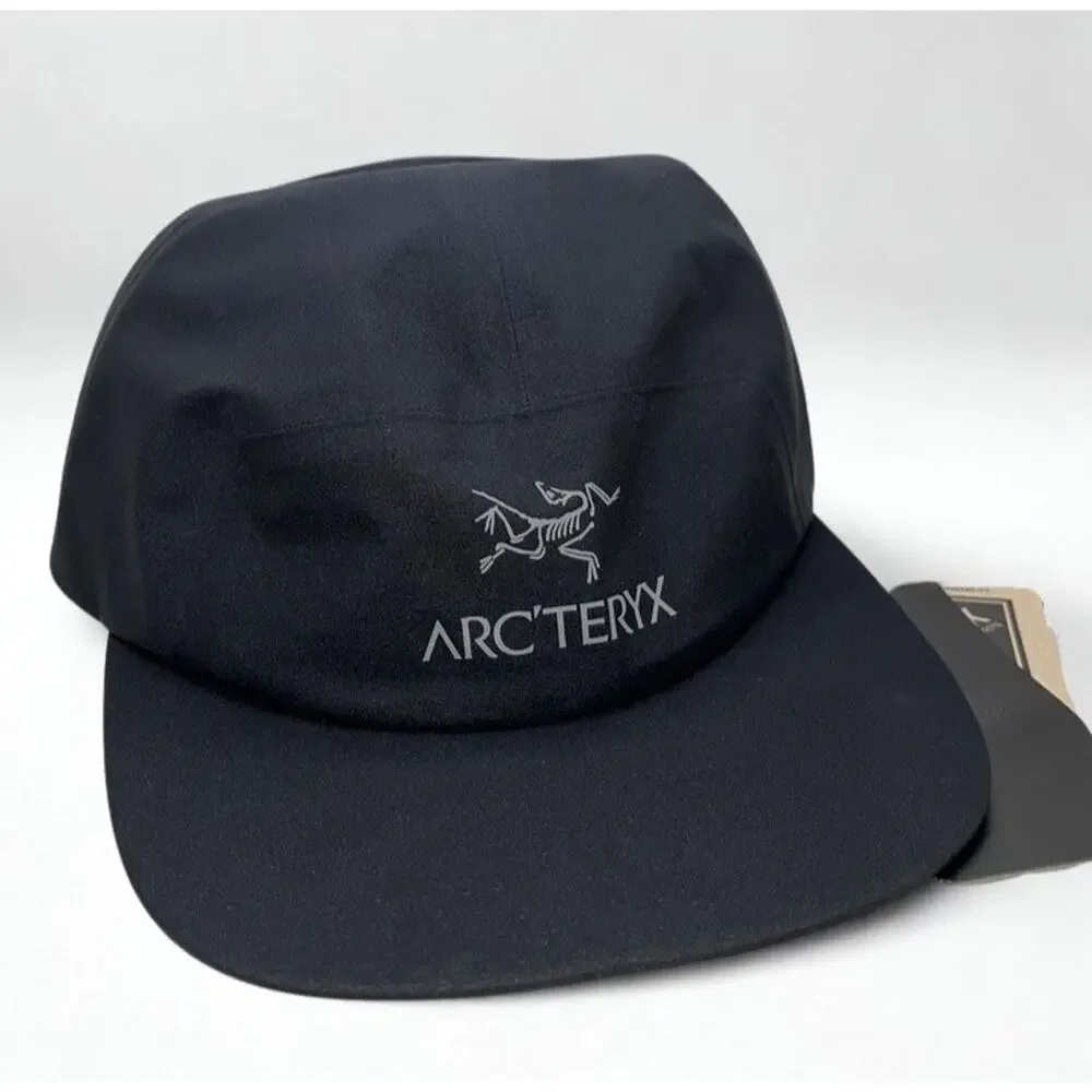 Arc'teryx Gore Tex 5 Panel Performance Cap Lightweight Outdoor Hat Black
